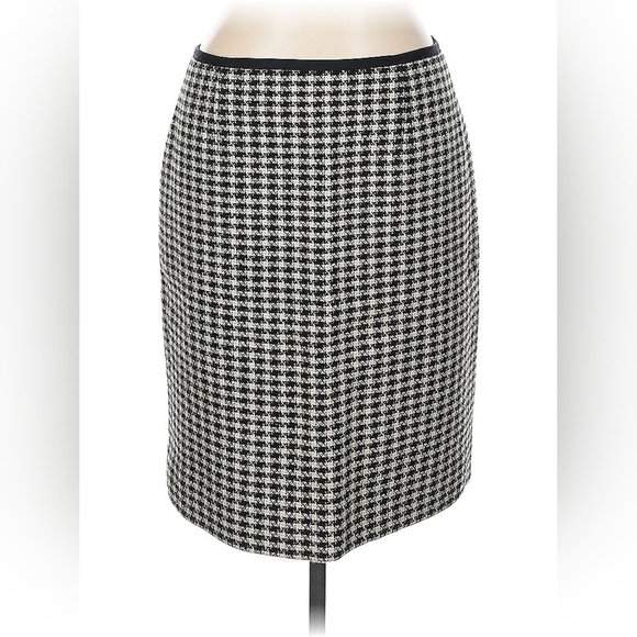 Tory Burch Houndstooth Wool Blend Sheath Skirt – Size 10 (EUC) - Picture 2 of 6